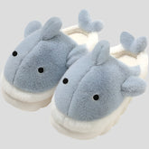 Pantuflas de tiburón de algodón para mujer